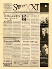 Portada del peridico «SignoXXI» (octubre/noviembre de 2002)